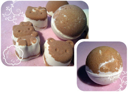 Bombes de bain choco/vanille